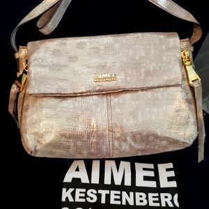 AIMEE KESTENBERG MED SIZE Champagne Metallic Crossbody Bag